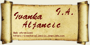 Ivanka Aljančić vizit kartica